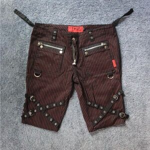 Vintage Tripp NYC Black and Red Striped Capri